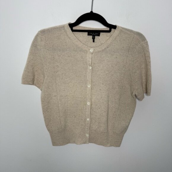 rag & bone Dina Short Sleeve Cardigan S - Picture 2 of 6